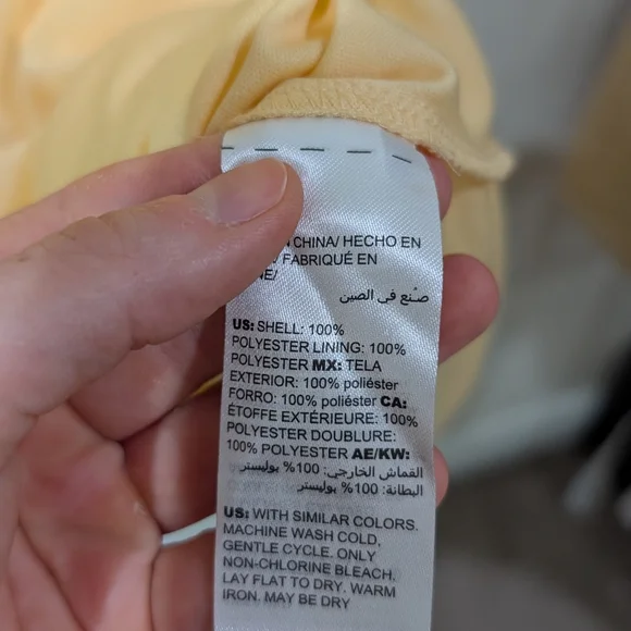 NWT WHBM Butter Yellow Halter Mini Dress - Picture 9 of 9